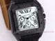Cartier Santos Black Diamond White Dial 45mm Watch VK Chronograph (6)_th.jpg